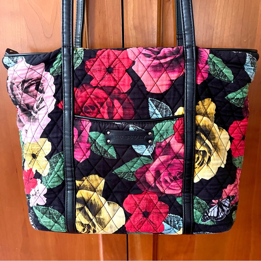 Vera Bradley Havana Rose Collection Super Spacious Tote / Shoulder Bag - Picture 13 of 14